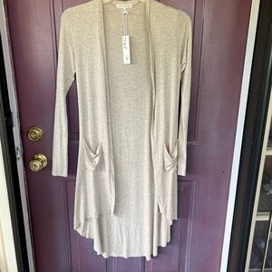 Joah Brown NWT Cream Open Front Cardigan One Size